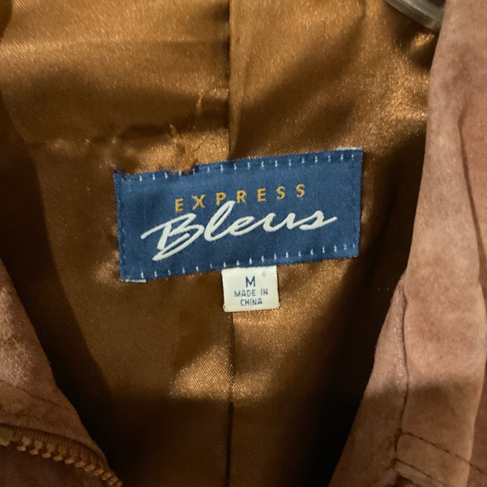 Light Brown Suede Jacket Fully Lined - image 2